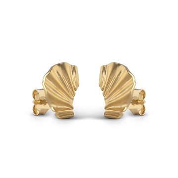 Enamel - Earring, Mini Wave - Guld